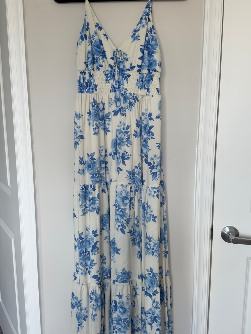 Francesca’s Blue Floral Maxi Dress